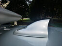 车闪鲨鱼鳍天线汽车装饰灯炫酷改装氛围灯防水LED车顶灯夜间个性车饰 银：新版18灯（爆闪+遥控+收音） 实拍图