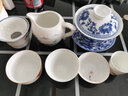 恒铭昌景德镇手绘青花陶瓷茶具套装10头家用办公整套功夫茶具6人盖碗茶杯私人可印广告logo礼品定制 青花山水斗笠套装 实拍图