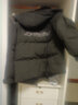 雅鹿羽绒服男士短款韩版潮流工装青年时尚休闲加厚外套 黑色 175  实拍图