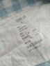 康妮雅（Conlia）睡衣女春秋季纯棉双层纱女士家居服长袖经典格子休闲套装可外穿 蓝白格（春秋薄款） L 实拍图