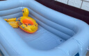 村田稻夫儿童游泳池家用 充气游泳池 婴儿游泳桶可折叠宝宝加大超厚洗澡盆 2.1米蓝色带棚尊享套餐 实拍图