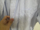 佐马仕 短袖衬衫男士衬衣商务休闲大码职业装工装夏季免烫修身工作服 DX2672蓝色条纹短袖 43/4XL（160-170斤） 实拍图