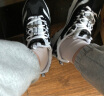 斯凯奇（Skechers）经典复古钻石熊猫鞋休闲鞋女士厚底增高小白鞋12241 黑色/白色/BKW 36.5 实拍图