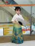 罗蒙女童马面裙汉服新中式儿童古风中秋国风演出服 青绿色套装 120 实拍图