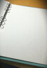 软皮活页本可拆卸笔记本本子高颜值ins大学生考研学习读书摘抄记事本加厚空白本复古皮面日记本可平摊定制 活页本/绿色方格 B5活页本/9孔夹 实拍图