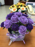 暖猫手工制作花束diy材料包教师节创意礼物送老师送女友生日不织布花 紫色玫瑰 实拍图