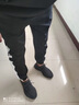 阅乡工装裤男裤潮流休闲裤男春夏季裤子男韩版宽松哈伦裤百搭小脚束脚 K9833 黑色白条 2XL 实拍图