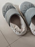 洁丽雅防水棉拖鞋女士秋冬季全包跟情侣月子鞋保暖踩屎感防滑棉鞋男冬天 灰色 36-37 【适合35-36】 实拍图