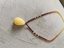 欧采妮（OUCERNY）蜜蜡吊坠天然琥珀原石满蜜鸡油黄水滴项坠挂坠男女士款俄料19-20g 实拍图