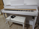 海蒂诗电钢琴88键重锤电子钢琴儿童初学者幼师专业成人立式智能数码钢琴 P-312时尚白-全重锤键-配琴凳 实拍图