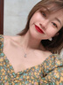 翰德思跳动的心项链女时尚锁骨链镶锆石浪漫送女友送老婆生日情人节礼物 【不刻字】金色白锆+项链 实拍图