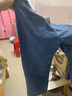真维斯（Jeanswest）阔腿牛仔裤女秋冬季2025新款高腰宽松直筒显瘦垂感拖地裤长裤加绒 复古蓝【九分】 M 【27-28】码 实拍图