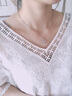 翰德思跳动的心项链女时尚锁骨链镶锆石浪漫送女友送老婆生日情人节礼物 【不刻字】金色白锆+项链 实拍图