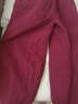乱在江南民族风棉麻保暖夹薄棉裤女冬季新款松紧腰复古休闲纯色宽松萝卜裤 酒红色 均码 实拍图