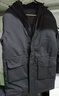啄木鸟（TUCANO）冬季中长款羽绒服男士大码白鸭绒连帽羽绒服男青年保暖外套男上衣 059中长款黑色 XL (120-140斤） 实拍图