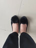京睿老北京布鞋春秋夏季女鞋单鞋黑色工作鞋防滑平底透气一脚蹬工装鞋 黑色毛球 38 实拍图