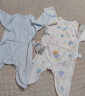 童泰（TONGTAI）婴儿连体衣纯棉0-6个月新生儿春夏季男女宝宝衣服连体衣2件装 蓝色 59cm 晒单实拍图