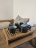 瓷牌茗茶具 竹制茶盘家用排水式简约茶台茶大小号茶具茶托干泡盘 小号茶博士储水式 33cm*26cm 实拍图