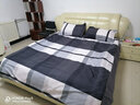雅鹿大学生宿舍床单三件套床上用品床单人3件套寝室上下铺被套多件套 港岛-亲肤舒适格里斯 1.8m 床单款 四件套-被套180*220cm 实拍图