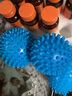 按摩球肌肉放松经膜健身球老人康复握力球足底筋膜刺球脚底刺猬球 蓝色硬2只装（7.5cm+9cm） 实拍图