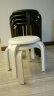 家逸（JIAYI）实木凳子小板凳餐凳椅子高矮凳休闲登子餐厅櫈子圆凳家用可叠放 小号白色 实拍图