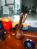 尊壶 茶道六君子黑檀花梨竹木功夫茶具套装茶盘摆件茶针茶勺茶夹茶艺 黑檀 实拍图