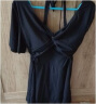 南极人（Nanjiren）泳衣女连体式遮肉大码吊带仙女范温泉度假少女黑色游泳装裙式 晒单实拍图