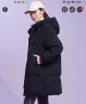 坦博尔羽绒服女中长款时尚韩版蝙蝠袖连帽保暖外套TB331650 黑色170 晒单实拍图