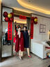 泰勒马丁红色双面羊毛大衣女2025新款领证订婚结婚敬酒服新娘毛呢套装 LZ001(仅大衣) L 实拍图