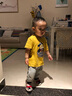 精典泰迪儿童短袖男童T恤女童上衣夏季新款童装宝宝衣服半袖夏装1 机车小熊织标短袖杏黄 100 实拍图