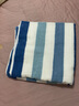 爱尔思浴巾纯棉家用柔软强吸水浴巾情侣全棉成人时尚条纹儿童大浴巾 蓝色丰彩浴巾1条 380g 实拍图