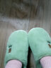 安尚芬棉拖鞋女士秋冬季新款室内家居月子鞋厚底防滑保暖加绒棉鞋 绿色【卡通熊】 38-39 适合37-38 实拍图