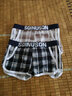 网将（WANGJIANG）男士内裤 男平角裤棉质中低腰格子短裤头男式四角短裤衩 黑色+深蓝+咖色 XL 【建议60-70Kg】 实拍图