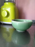 涵青堂青瓷餐具家用米饭碗哥窑创意冰裂纹罗汉碗 龙泉陶瓷纯色稀饭碗 弟窑梅子青4.5英寸单个 实拍图