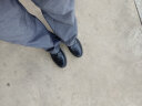 GENAI商务休闲皮鞋男士真皮软底中年老年人爸爸鞋子男百搭透气防滑男鞋 黑色（真皮+上线）百搭 四季款 38码 (240mm) 实拍图