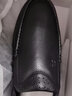 骆驼（CAMEL）皮鞋男商务休闲鞋秋冬季真皮高端加绒一脚蹬牛皮爸爸鞋子男士 G14A545711R 黑色加绒 44 实拍图