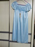岱铭轩夏季女人冰丝睡裙女士家居服中裙子 803浅蓝睡裙 均码（建议身高152-172CM） 实拍图