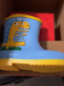 欧育 儿童雨鞋男童女童时尚卡通雨靴小孩水鞋宝宝雨鞋B1172 蓝色小恐龙 28（内长18cm） 实拍图