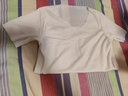 苏洛寻2025春夏季新款冰丝短袖T恤纯色女薄款潮V领体恤韩版宽松上衣 白色 均码 建议80-125斤 实拍图