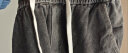 Foss Phil牛仔裤子男春夏季宽松直筒休闲美式高街潮流垂感长裤S336黑灰L 晒单实拍图
