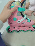 小状元平花轮滑鞋儿童培训溜冰鞋自带锁轮旱冰鞋中小学轮滑课生日礼物 精灵绿全闪【至尊套装】 S (适合26-30) 实拍图