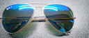 雷朋（RayBan）太阳镜经典飞行员偏光彩膜开车司机驾驶骑行镜RB3025可定制 112/4L金色镜框偏光蓝色反光镜片 尺寸58 实拍图