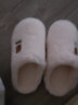 安尚芬棉拖鞋女士秋冬季新款室内家居月子鞋厚底防滑保暖加绒棉鞋 白色【卡通熊】 36-37 适合35-36 实拍图