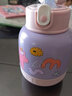 物生物（RELEA）儿童保温杯316L不锈钢男幼儿园吸管大容量水壶女孩上学专用水杯子 独角兽乐园 450ml【一杯配两盖+原装杯套】 实拍图