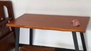 官顾 实木电脑桌北欧书房书桌简约家用办公学习写字桌简易卧室书法桌铁艺工作台长方形桌子 单桌:120*60*75cm 厚5cm 实拍图