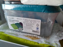 茶花（CHAHUA）保鲜盒冰箱收纳保鲜盒食品级塑料微波炉饭盒水果蔬菜生鲜 储物盒 1.3L蓝色【可冷藏可加热】 实拍图
