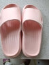 惠夫人 拖鞋女夏季家居室内软底防滑韩式浴室洗澡家用夏天情侣冲凉拖鞋 纯色款 粉色 40-41码(适合39-40码穿) 实拍图