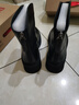 大东时装靴女鞋2025冬季新款时尚休闲后拉链粗跟高跟圆头D0145 黑色 38 实拍图