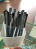 爱好（AIHAO）办公巨能写按动中性笔黑色速干直液笔水笔全针管简约碳素签字笔考试专用笔 489墨蓝色12支 实拍图