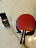 蝴蝶（BUTTERFLY）蝴蝶三星级3星乒乓球拍 小学生入门初学者乒乓球成品拍 双面反胶 TBC302长柄 横拍 实拍图